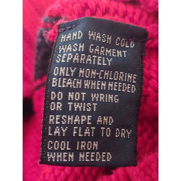 POLO RALPH LAUREN Men's Striped Crewneck Sweater Red Navy M Cotton Classic - Picture 8 of 10